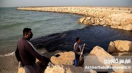 لکه‌های نفت به ساحل شیدور رسید؛ میراث تلخ جنگ بر پیکر خلیج‌فارس