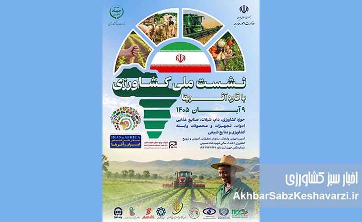 برگزاری نشست ملی کشاورزی با قاره آفریقا در آبان ۱۴۰۵؛ فرصتی طلایی برای توسعه صادرات و فناوری‌های کشاورزی