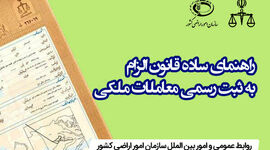 فراخوان ثبت رسمی مالکیت‌های فاقد سند و حقوق ملکی